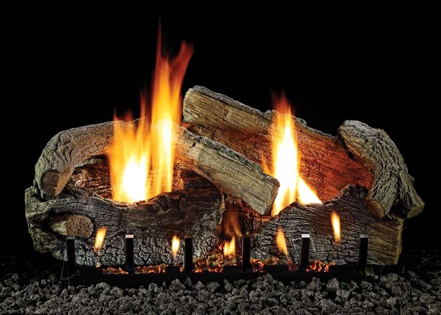 whm gas logs burning