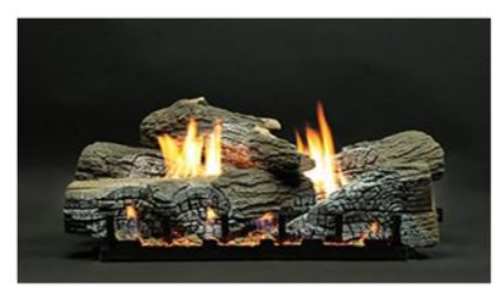 WMH 24 inch Stacked Wildwood 5-Piece Refractory Log Set