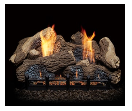 Monessen 24 inch Berkley Oak 7-Piece Fiber Ceramic Log Set - BO24-F