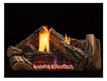 Monessen 24 inch Dynamo 7-Piece Burncrete Hybrid Log Set - DY24H